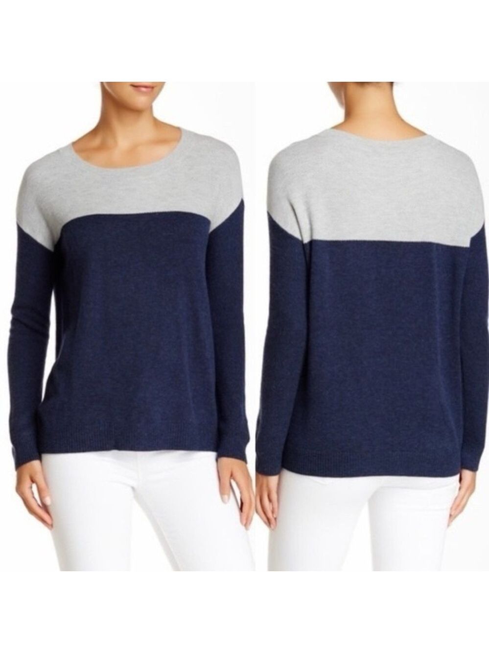 Joie Camilla Two-Tone Pull Over Sweater Large